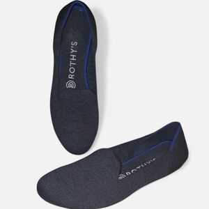 Rothy’s Women’s Flats Size 7.5 Blue Knit Slip-On Shoes